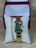 Jenna watch + Bracelet (Green)