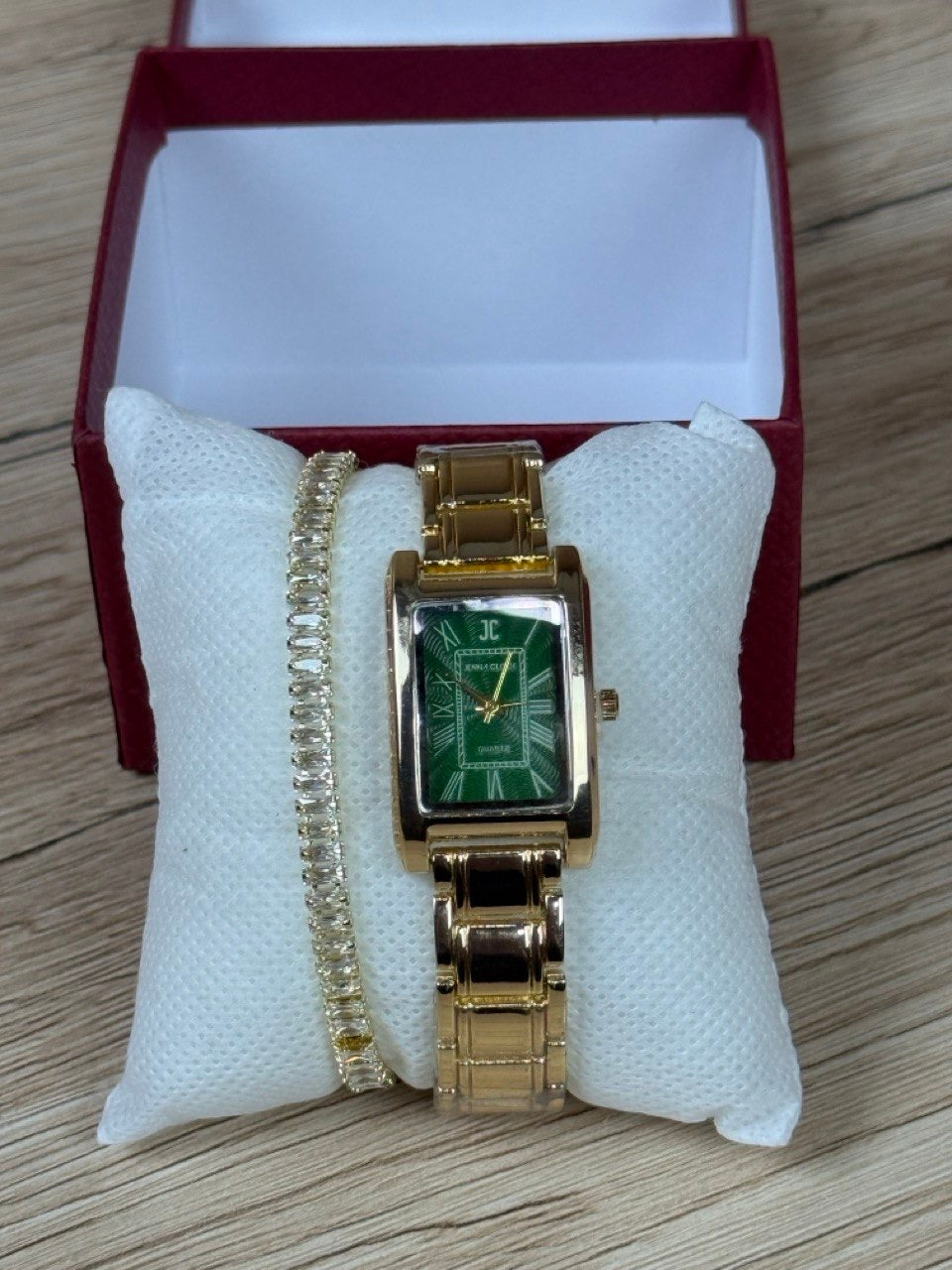 Jenna watch + Bracelet (Green)