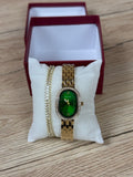Jenna watch + Bracelet (Green)