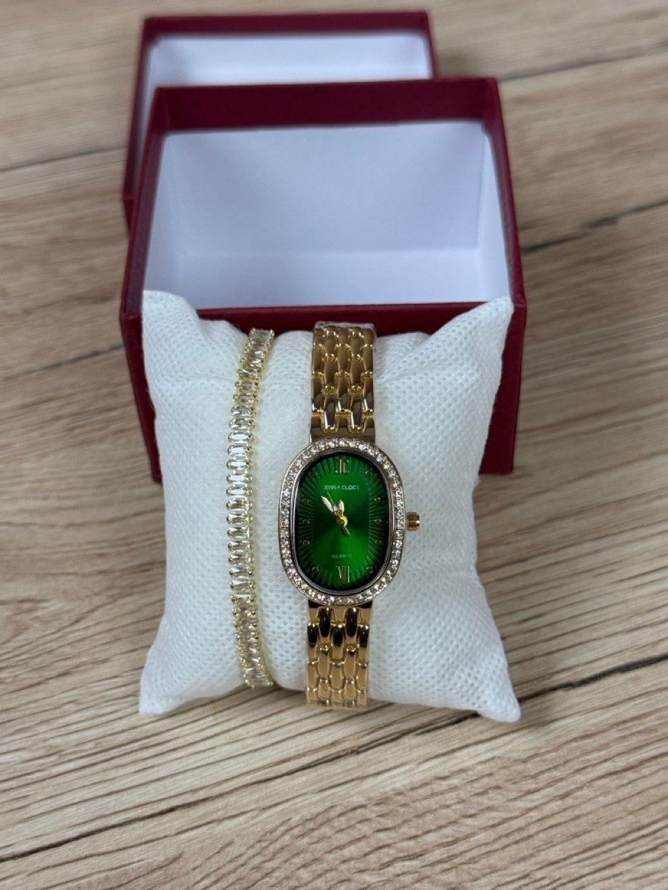 Jenna watch + Bracelet (Green)