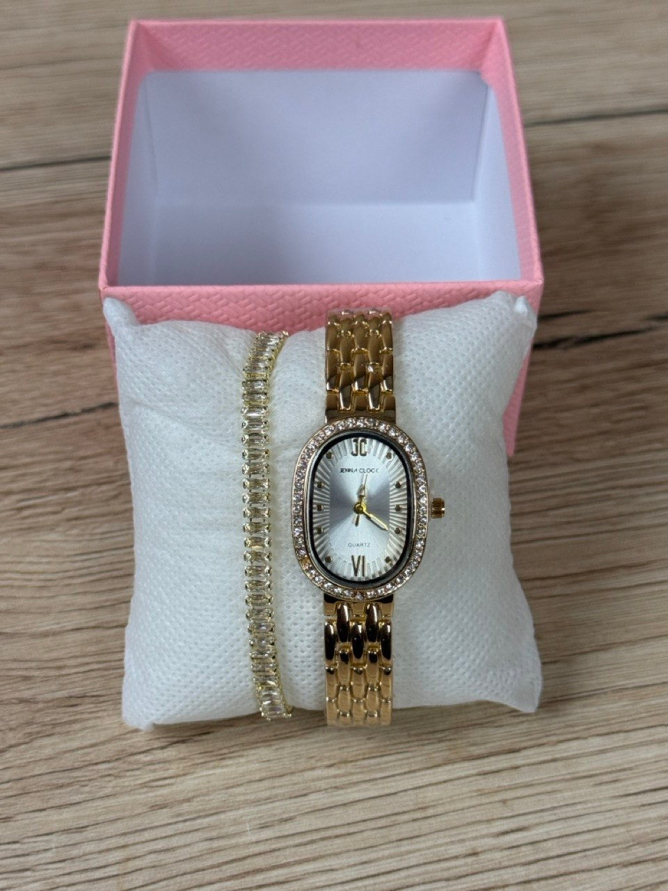 Jenna watch + Bracelet (white)