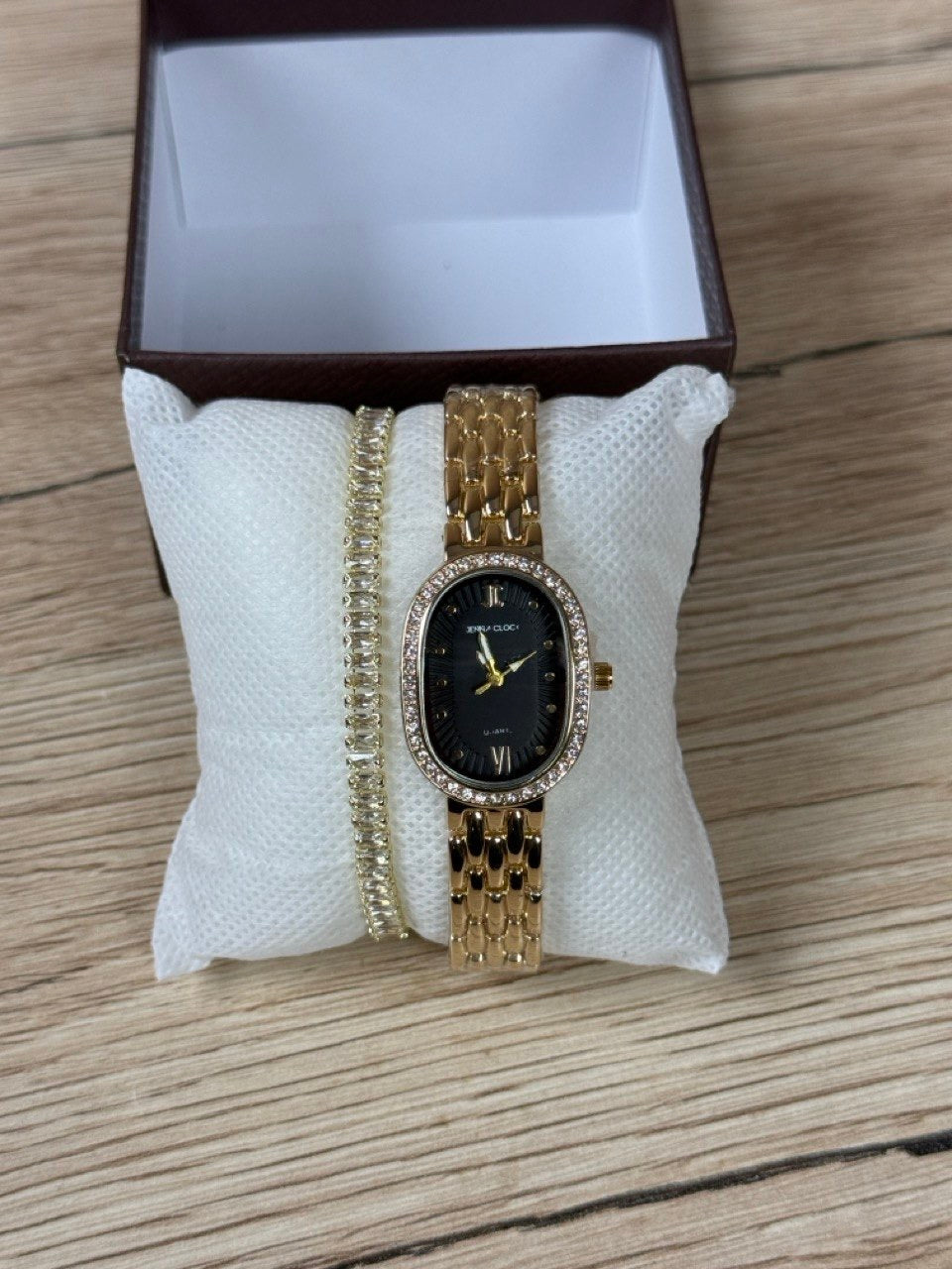 Jenna watch + Bracelet (Black)